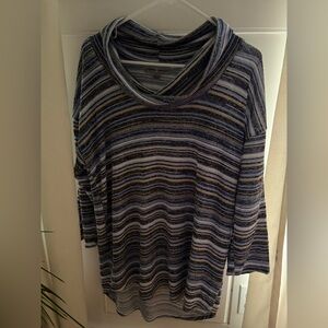 Absolutely Famous Blue 3/4 Sleeve Blouse Size XL